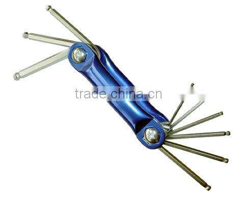 9pcs Foldable Hex Wrench Set/hex key wrench/wrench set