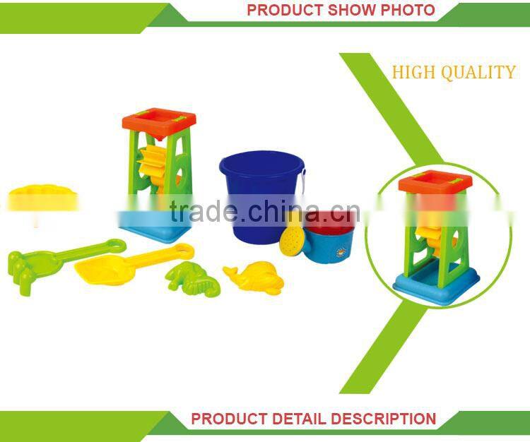 8pcs children outdoor toy beach bucket Waterwheel
