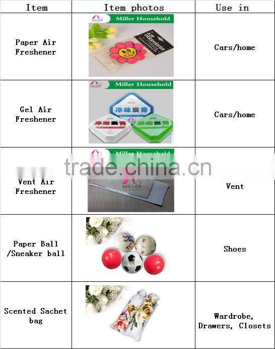 car gel air freshener car perfume with several scents