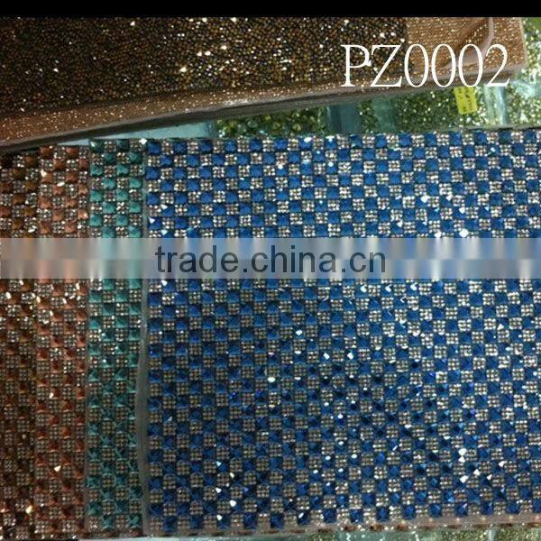 PZ0009 hot fix acrylic diamond crystal adhesive rhinestone sheets for shoes sticker