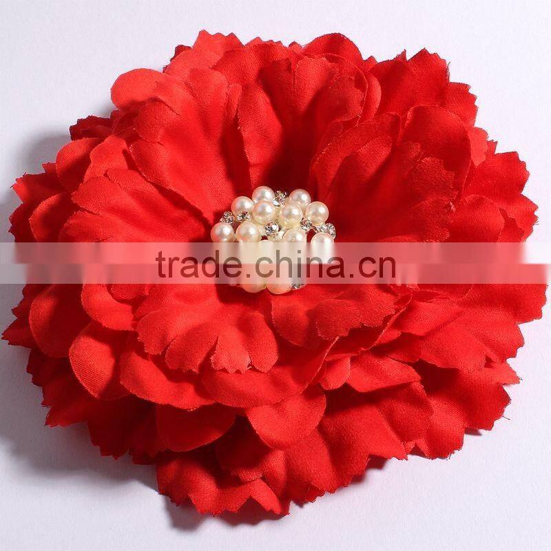 fabric flower clip fabric flower brooch for kids hair accessories