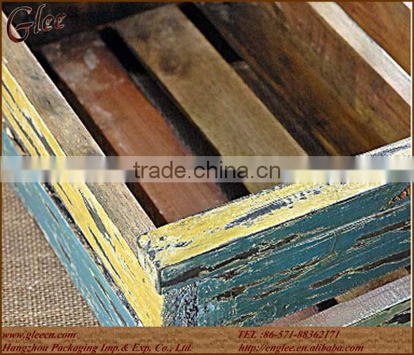 colored milk wooden crate multi color 12in x 17in