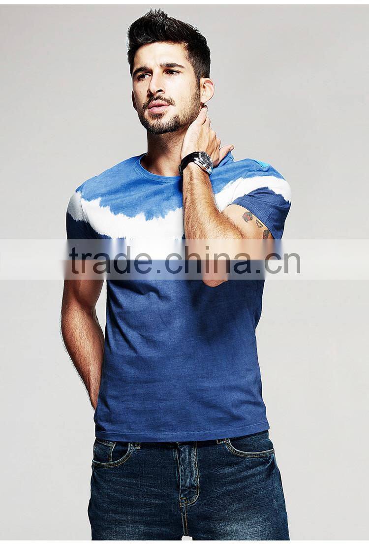 Men's Tie Dye T-shirt, cotton jesery T-shirt, customized logo t-shirt