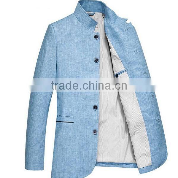 Newest style men suit for business ,standing collar men suit