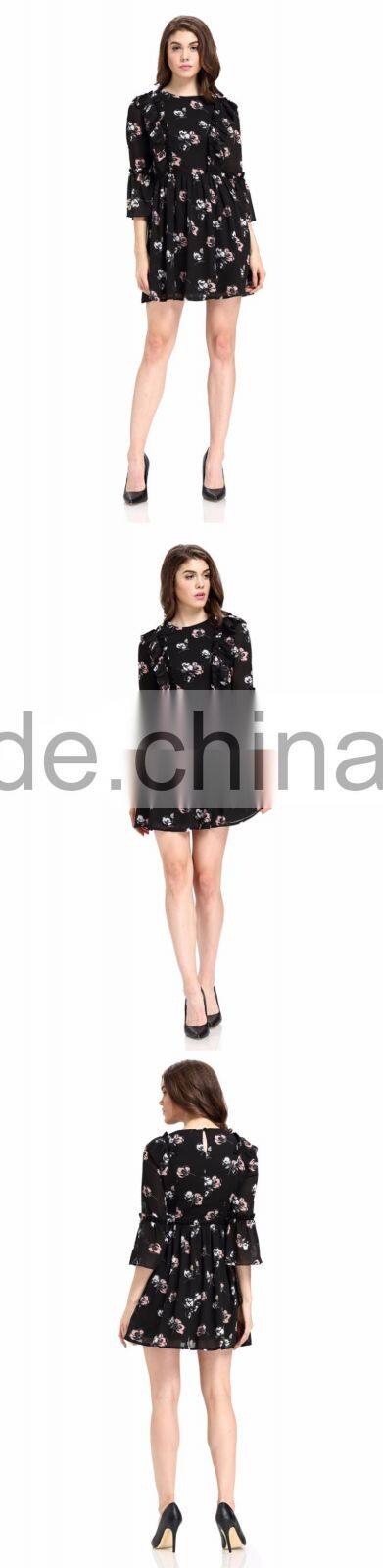 Digital printing ladies fashion dresses with pictures