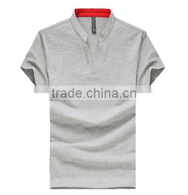 2016 fashion style buttonless free sample low price high quality polo shirt