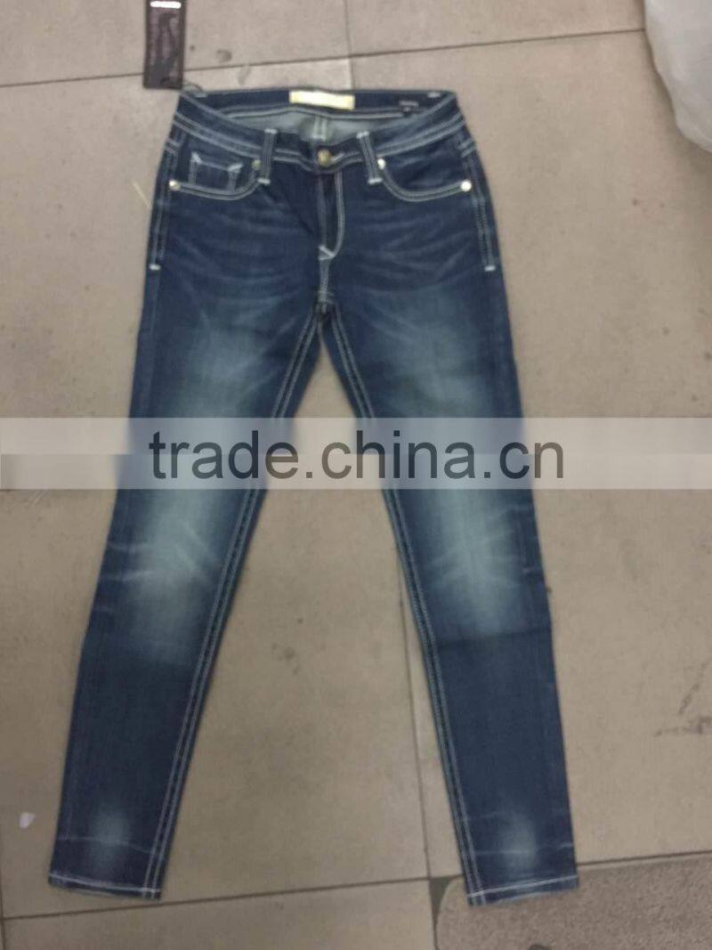 GZY Guangzhou stock lots high quality sexy slim fit women jeans
