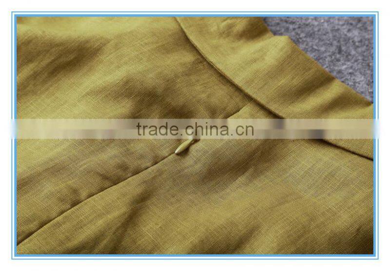 Hot Sales Half Sleeves Linen Formal Tailored Romper Jumpsuit For Women