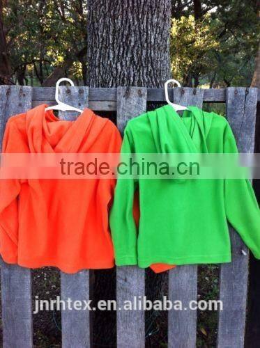 Custom pull over micro polar fleece hoodies