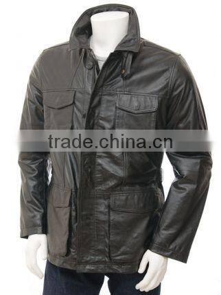 high quality mens leather coat