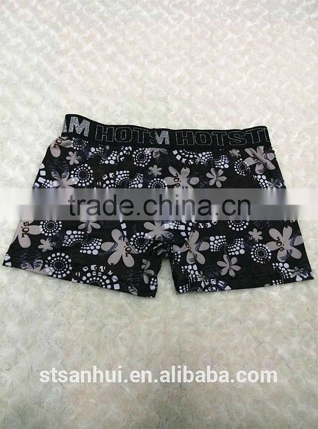 2015 new design seamless men boxer short in printing high quality mature men underwear boxer briefs