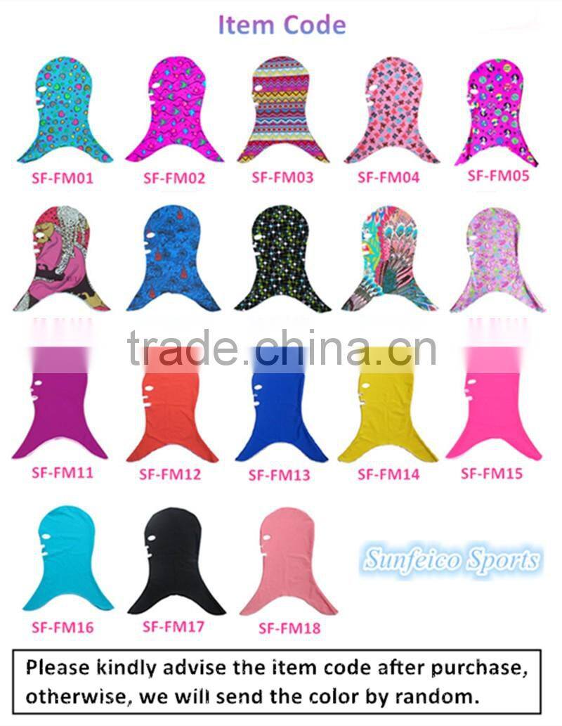 Diving Accessories Hood Cap Protector Face Mask ~Fashion Sun Protection Swimming Face Mask~Guard Head Swimming Cap~Accept Custom