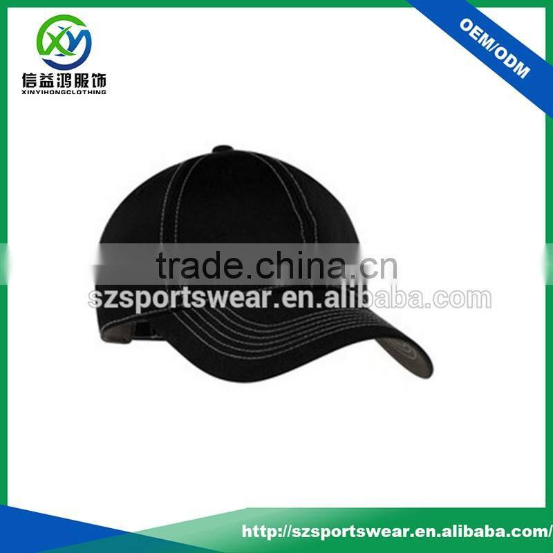 Black color classical Dry fit material sports hats