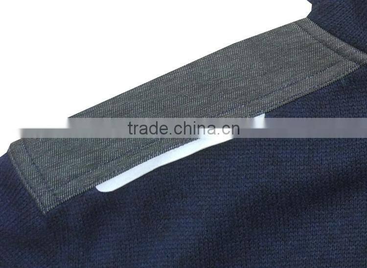 Hot sales 1/4 zipper mens weaving wear hiking knitted bomber jacket