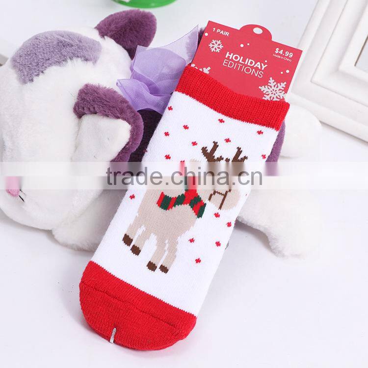 Wholesale Hot Sale 2015 New Fashion Cotton Children Kids Baby Christmas Sock