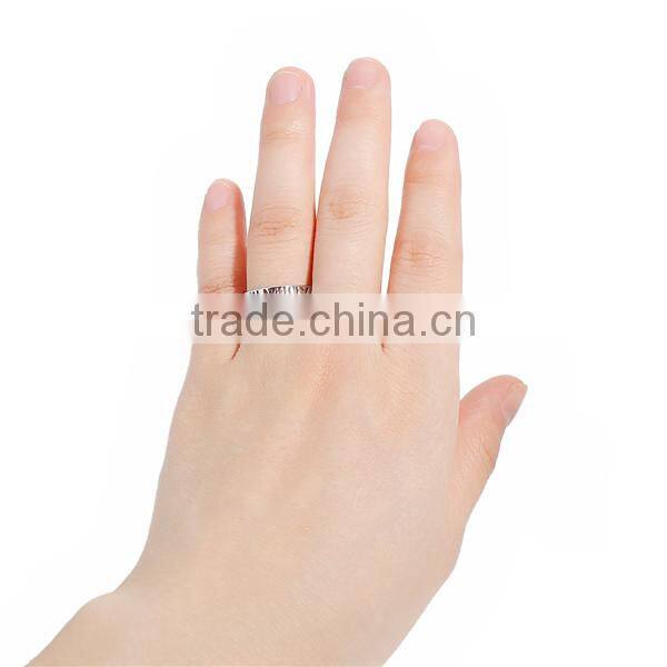 Copper Unadjustable Rings Silver Tone Number