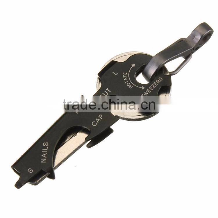 2017 New Arrival 8-in-1 Keychain Gadget Utility Key Ring EDC Multi-function Pocket Tool Survival Hot Sale