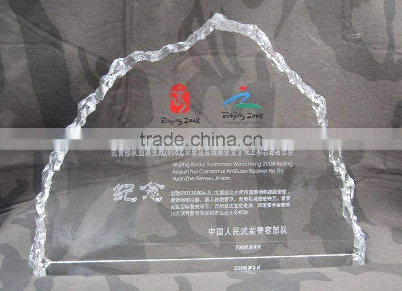 wholesale blank crystal iceberg award /trophy For Souvenirs Office Decoration JKC-0119