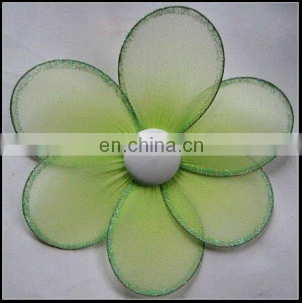 Glitter green Nylon stocking flowers