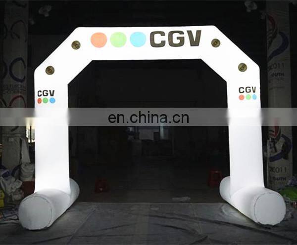 Oxford cloth white Inflatable Arch with internal LED lighting