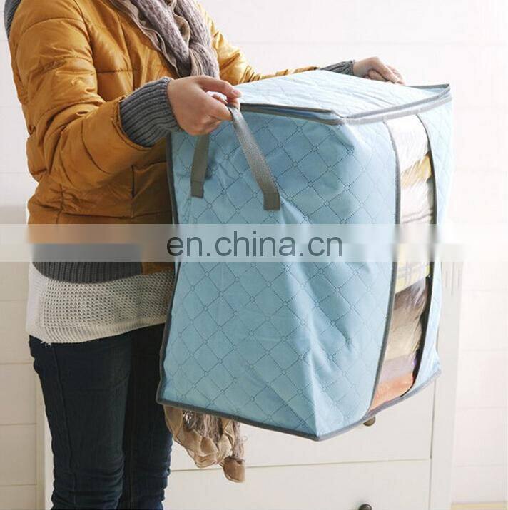High Quality Thickened & Foldable Colorful Non-woven Carbon Fabric Apperal Quilt Storage Box