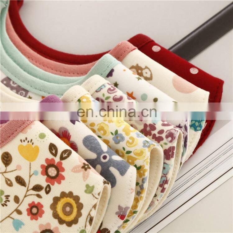 Wholesale price bandana bib cute flower shape cotton soft bandana bib