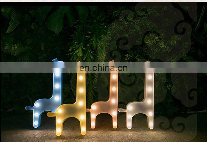 Cartoon baby giraffe children room decoration lamp nightlight