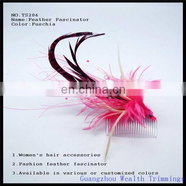 mint fashion feather hairclip