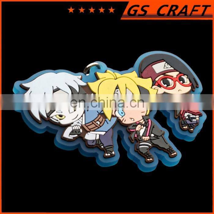 Best selling rubber key chain custom soft pvc cartoon keychain