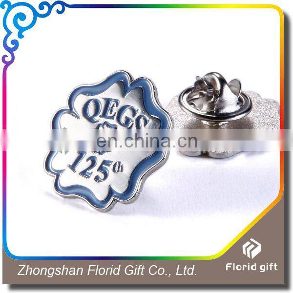 wholesale custom logo letter metal pin badges for promotion