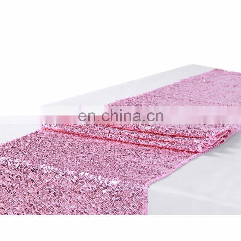 sequin table runner for banquet decoration