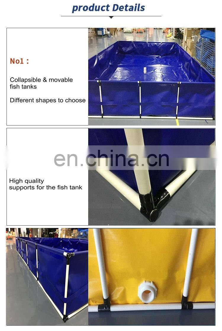 1000L Collapsible Flexible and Foldable PVC Tarpaulin Fish Farming Tank