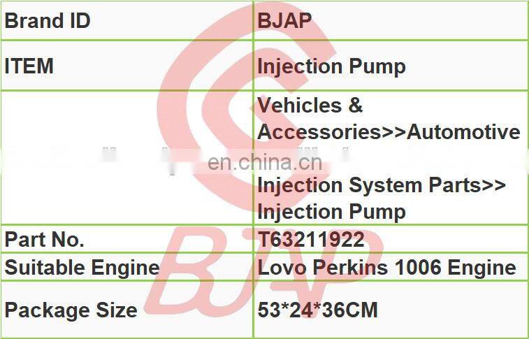 Lolvo 1006 Engine Fuel Pump T63211922