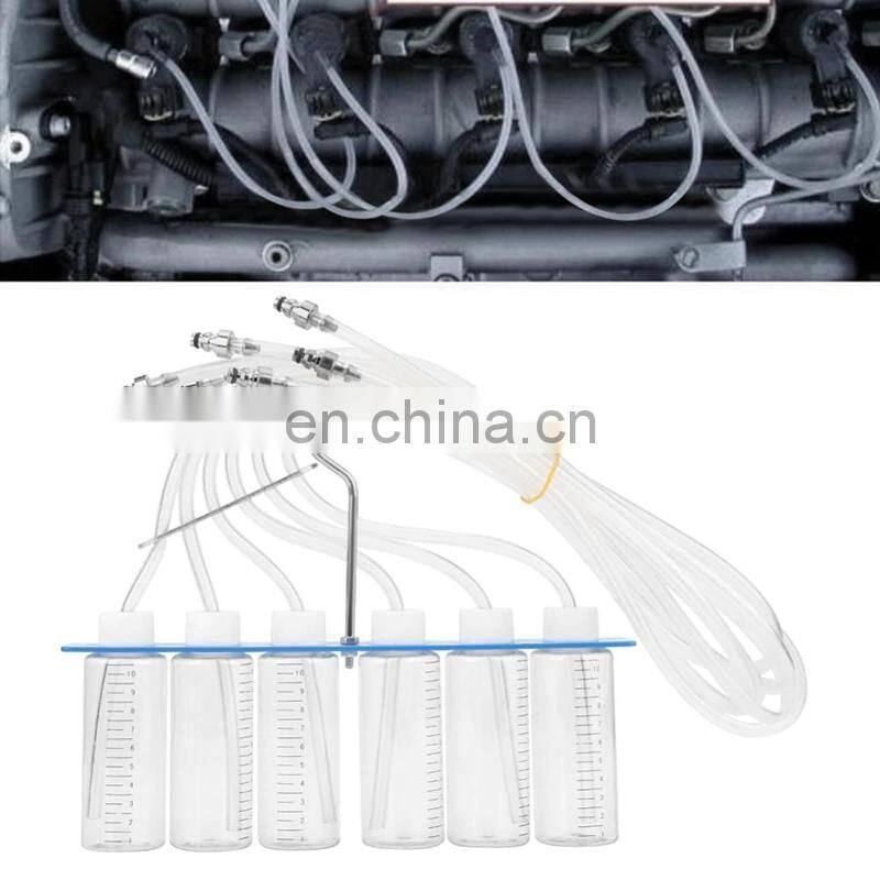 6 Cylinder Diesel Injector Flow Meter Adaptor Set Common Rail Leak Off Tester Common Rail Diesels Leak Off Tester