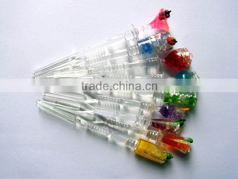 Acrylic swizzle stick with 3d figurine