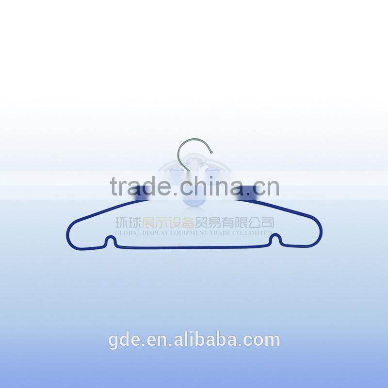 Cheap laundry hanger PVC coating blue clothes hanger