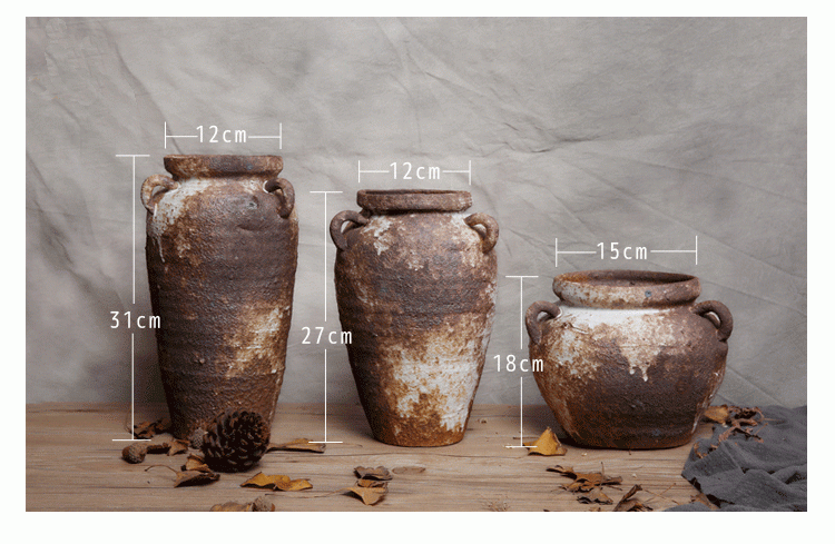 Antique pottery vintage home decoration table home use ceramics vase