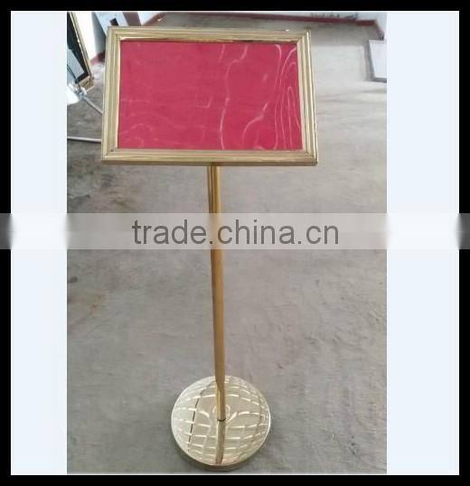 Retactable Silver stainless steels sign display stand-floor stand-manu sign board