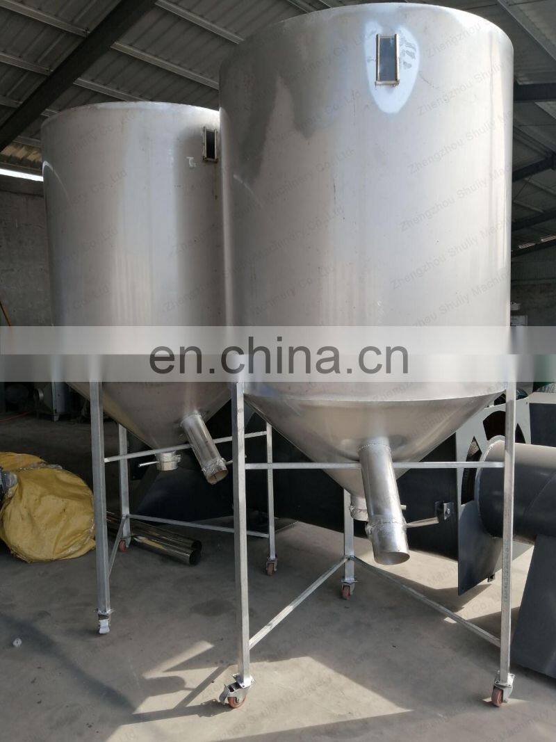 hot sales pp pe plastic recycling line storage bin temperature control granular storage silo convenient for packing