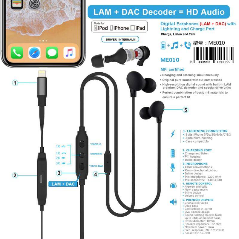 Hot sell mfi certified manufacturers bone conduction earphone for iphone