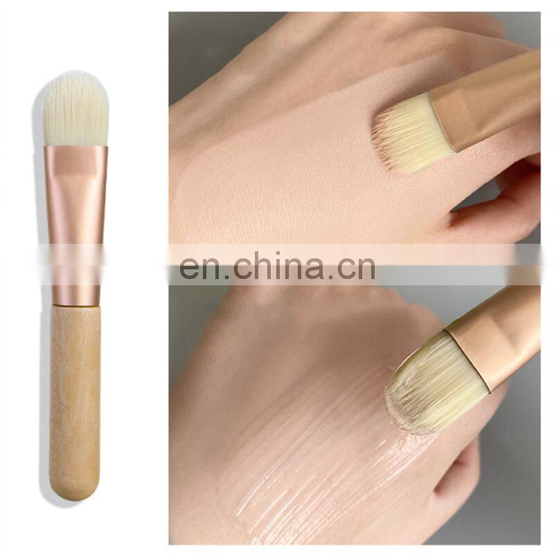Mask Brushes long Wooden Handle Facial Mask Brush SmallWooden handle soft mask brush Customized Logo