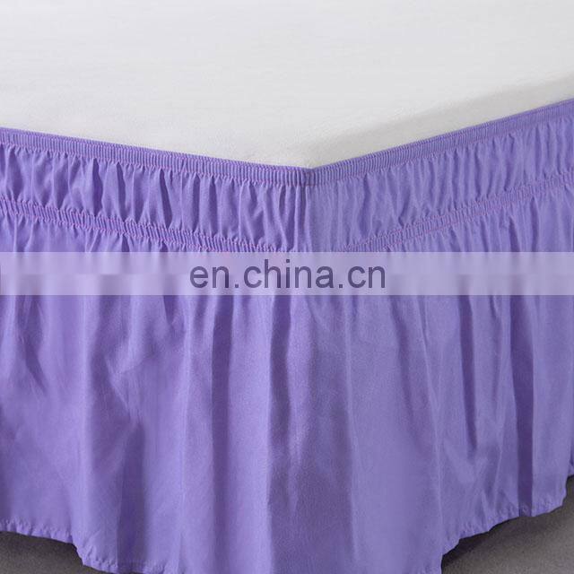 Amazon Hotsale Easy Fit Wrap Around Elastic America Style Bed Cover Skirt Bed Skirts For Home
