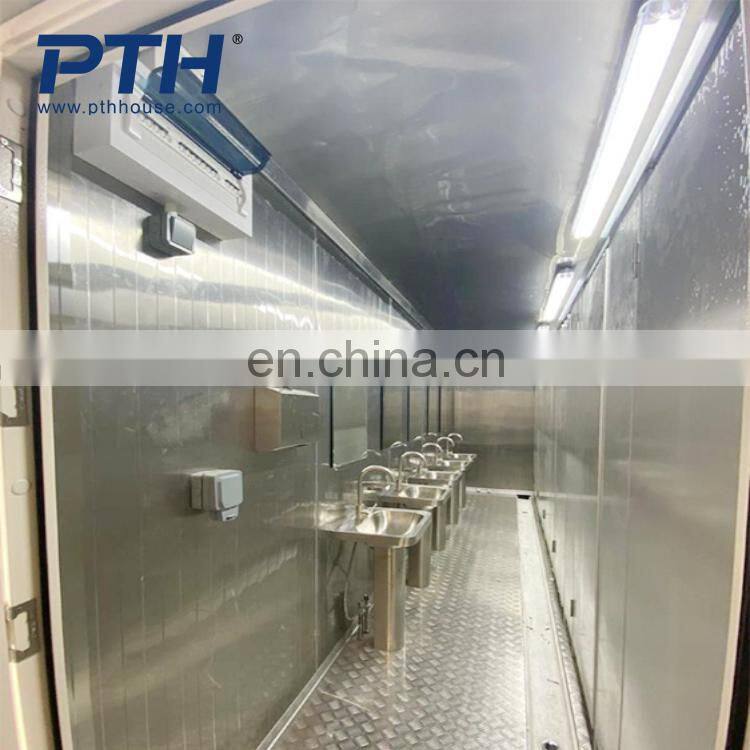 20FT stainless steel finish bathroom laundry container modular house