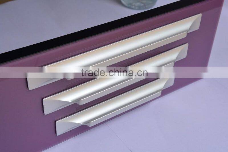 new design frosted silver anodizing aluminium door kitchen cabinet handle