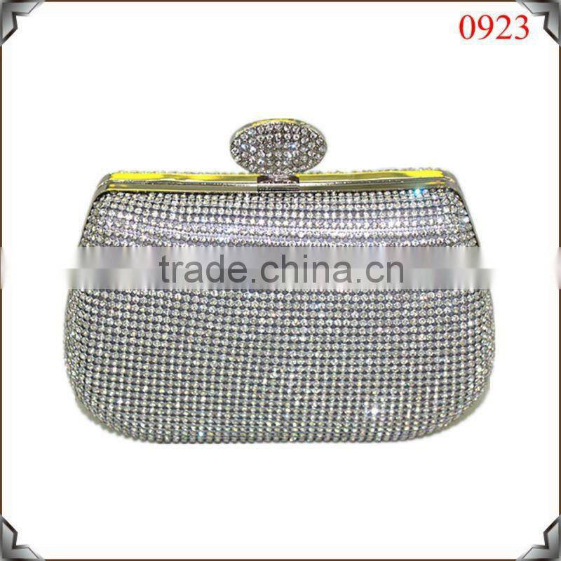 Dongguan factory sell big rhinstone evening handbag 2013 fashion