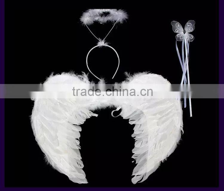 Wholesale fashion white Feather angel wing decoration Masquerade