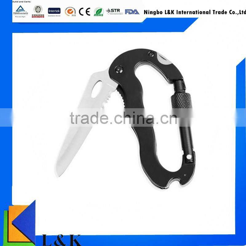 portable multifunction stainless steel carabiner hook, multi tool