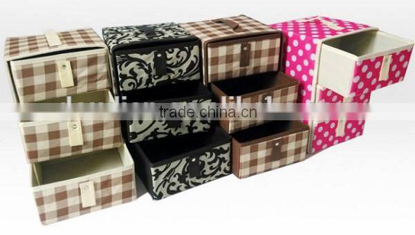 High quality Fabric cardboard drawer storage box