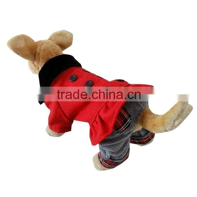 Wholesale Fashional Europe America Style Woolen Cloth Four Legs Style Dog Jumpsuits