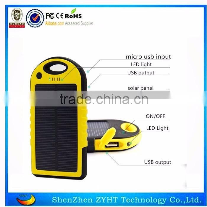 2016 fast charging power bank 4000mah/8000mah/10000mah solar power bank
